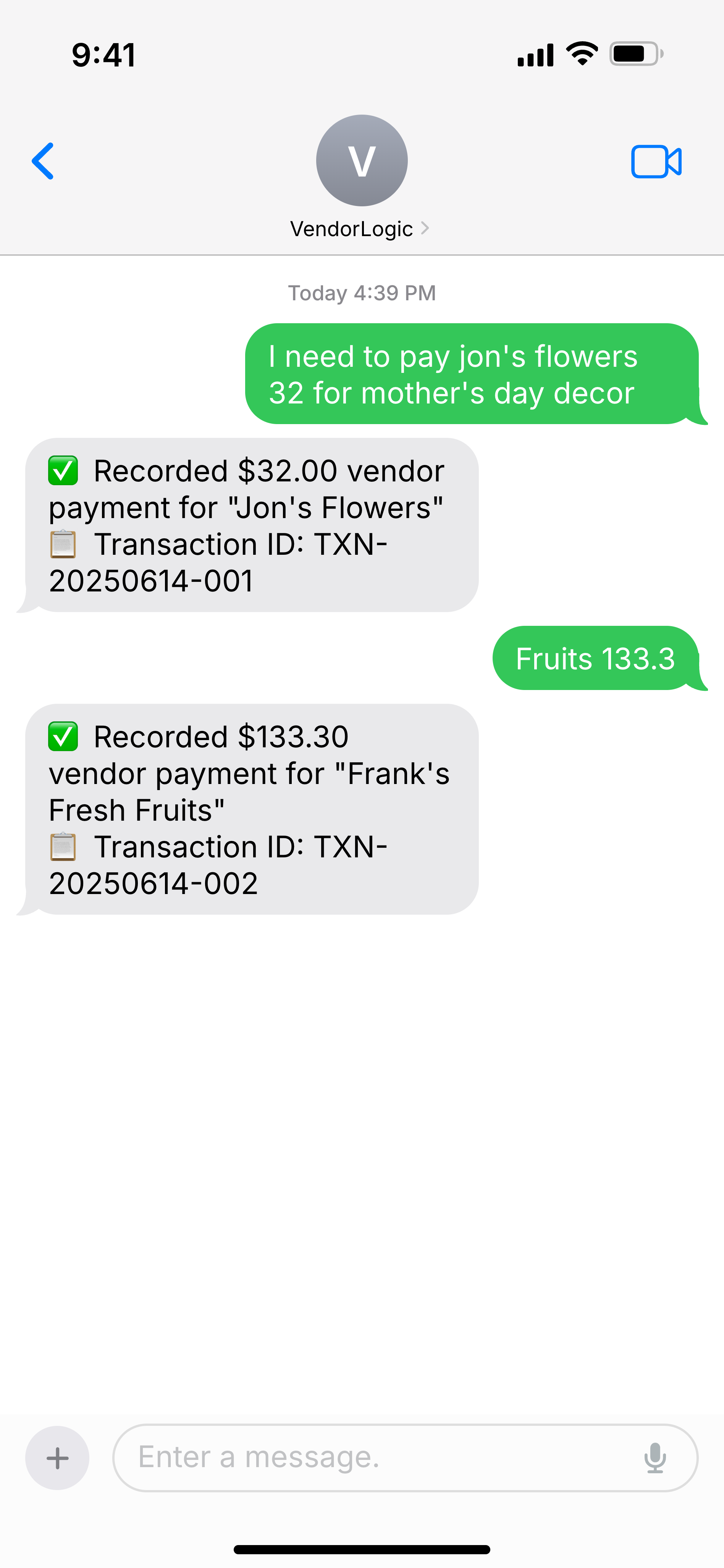 Text-to-Pay Feature